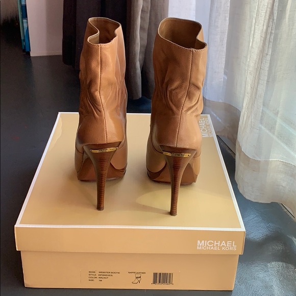 Michael Kors Western Bootie in Walnut - Picture 2 of 4